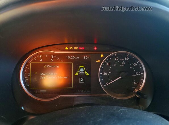 3N1CP5CV3LL487315 2020 NISSAN KICKS Черный Вид щитка приборов