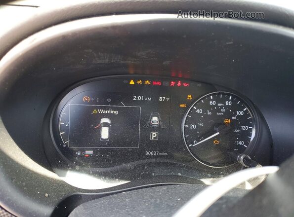 3N1CP5CV4ML523515 2021 NISSAN KICKS White Instrument cluster view