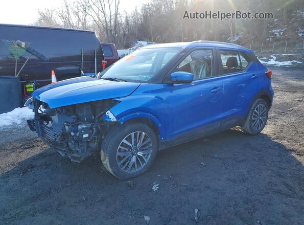 3N1CP5CV4NL497872 2022 NISSAN KICKS Blue Trasero derecho