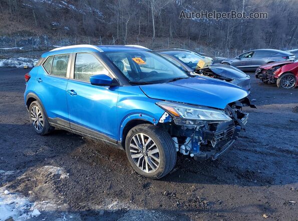 3N1CP5CV4NL497872 2022 NISSAN KICKS Blue Vista del compartimento del motor