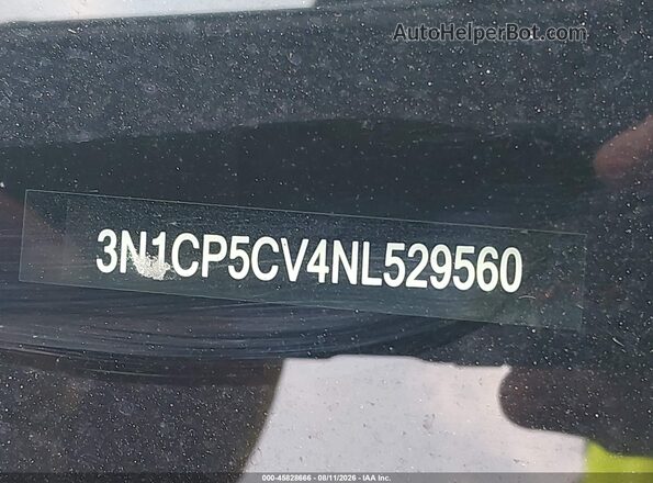 3N1CP5CV4NL529560 2022 NISSAN KICKS Black 