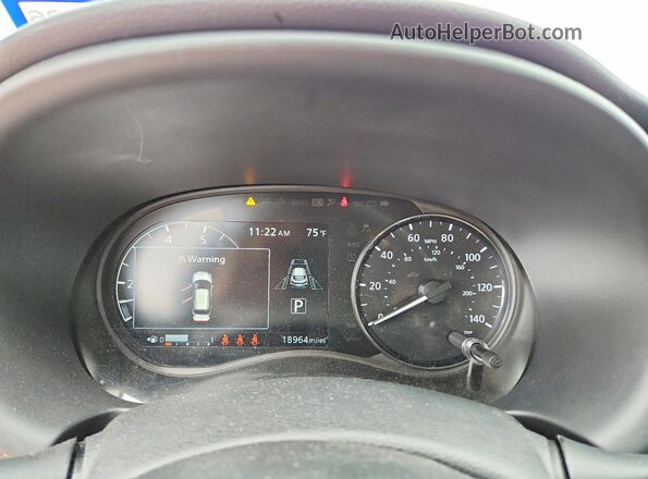 3N1CP5CV4PL563727 2023 NISSAN KICKS White Вид щитка приладів