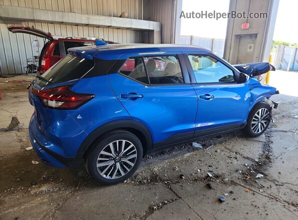 3N1CP5CV5ML524964 2021 NISSAN KICKS Blue Trasero derecho