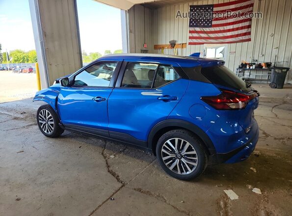 3N1CP5CV5ML524964 2021 NISSAN KICKS Blue Trasero izquierdo