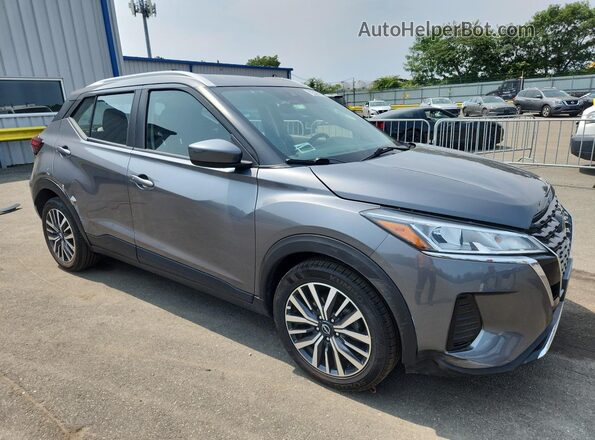 3N1CP5CV6NL515367 2022 NISSAN KICKS Gray Vista de la etiqueta del VIN