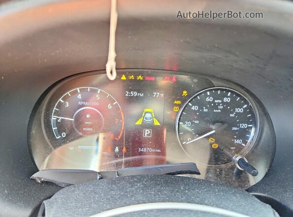 3N1CP5CV6NL523582 2022 NISSAN KICKS Orange Widok zestawu wskaźników