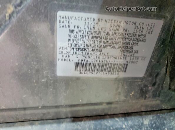 3N1CP5CV7LL483865 2020 NISSAN KICKS Gray სალონის 360-გრადუსიანი ხედი