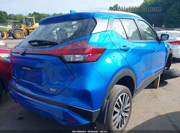 3N1CP5CV7PL469129 2023 NISSAN KICKS Blue Trasero derecho