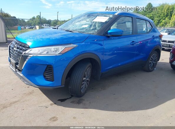 3N1CP5CV7PL469129 2023 NISSAN KICKS Blue Vista tres cuartos delantera izquierda