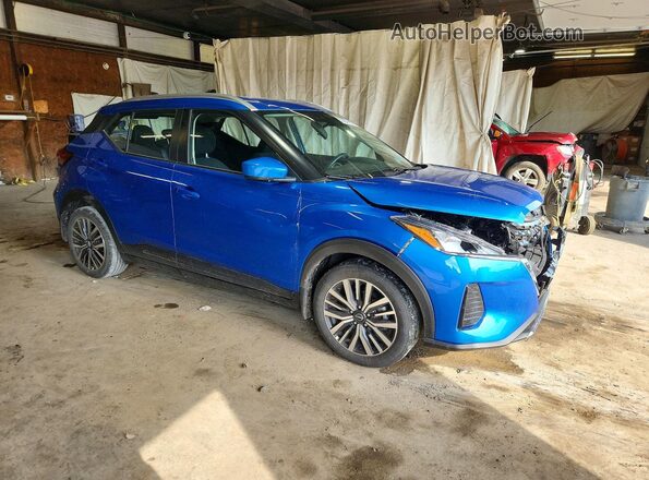 3N1CP5CV7PL537722 2023 NISSAN KICKS Синий Передняя правая четверть