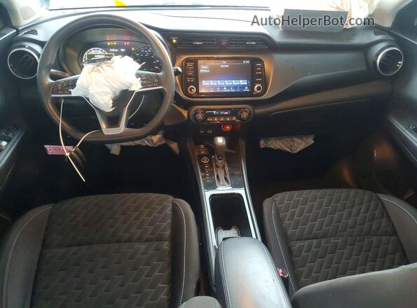 3N1CP5CV9ML511621 2021 NISSAN KICKS Blue Dashboard view