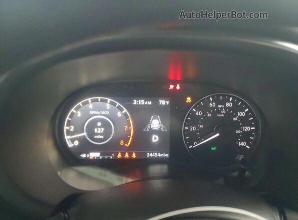 3N1CP5CV9ML511621 2021 NISSAN KICKS Blue Instrument cluster view