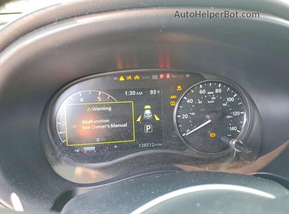 3N1CP5CV9ML542500 2021 NISSAN KICKS Серебряный Вид щитка приборов