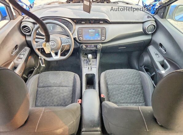 3N1CP5CV9ML562150 2021 NISSAN KICKS Blue Առջևի վահանակի տեսք