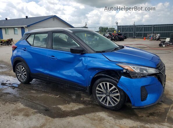 3N1CP5CV9PL549810 2023 NISSAN KICKS Blue Передня права чверть