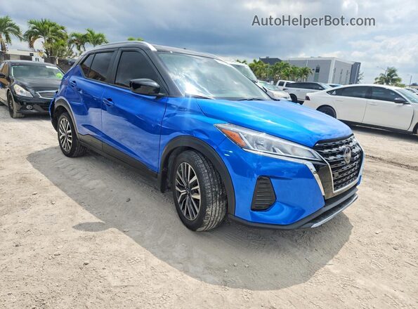 3N1CP5CV9RL498621 2024 NISSAN KICKS Синий Передняя правая четверть