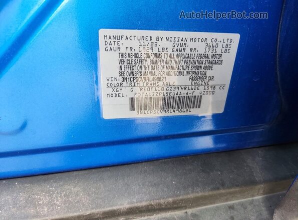 3N1CP5CV9RL498621 2024 NISSAN KICKS Синий Вид подкапотного пространства