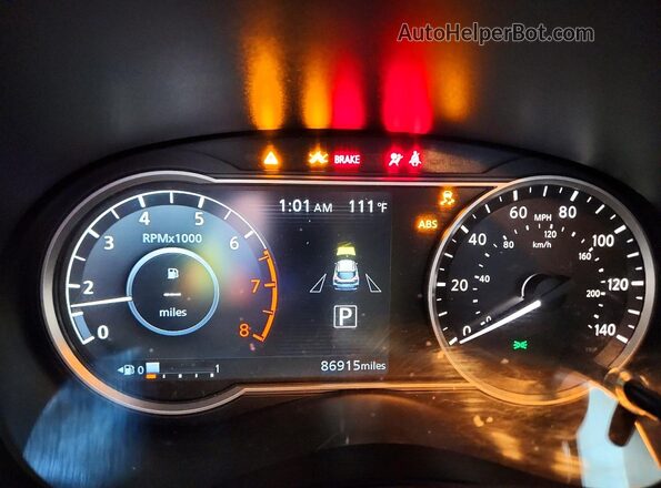 3N1CP5CVXLL529642 2020 NISSAN KICKS Оранжевый Вид щитка приборов