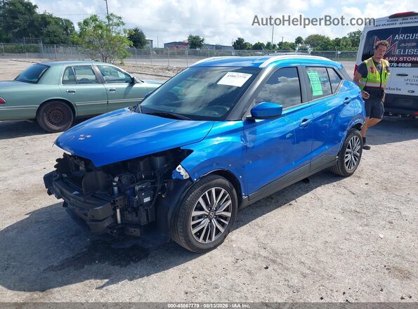 3N1CP5CVXML489838 2021 NISSAN KICKS Blue Przód lewy