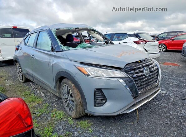 3N1CP5CVXML524748 2021 NISSAN KICKS Серый Передняя правая четверть