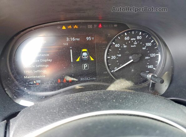 3N1CP5CVXNL479540 2022 NISSAN KICKS Red Սարքավորումների վահանակի տեսք