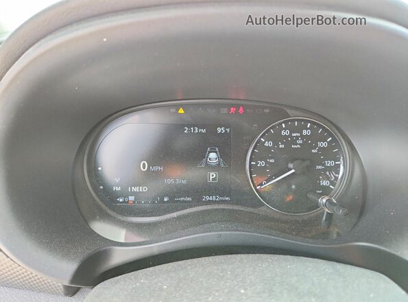 3N1CP5CVXRL493797 2024 NISSAN KICKS White Widok zestawu wskaźników