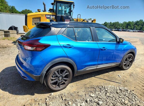 3N1CP5DV1ML563517 2021 NISSAN KICKS Синий Задняя правая четверть