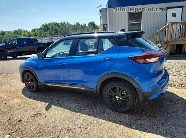 3N1CP5DV1ML563517 2021 NISSAN KICKS Синий Задняя левая четверть