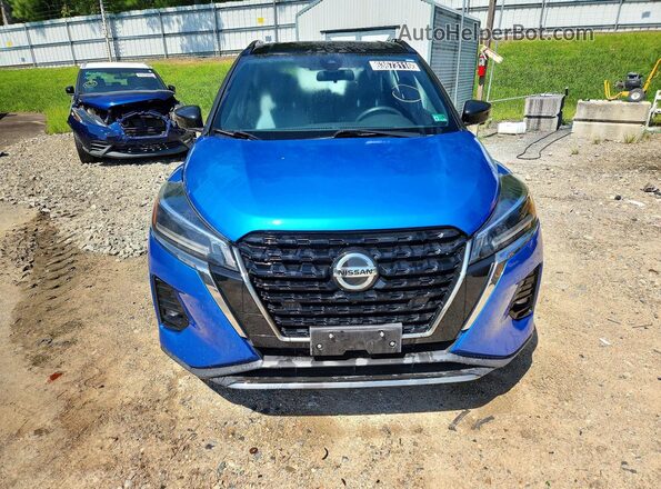 3N1CP5DV1ML563517 2021 NISSAN KICKS Синий Вид спереди