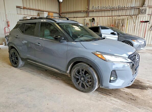 3N1CP5DV2ML492795 2021 NISSAN KICKS Gray Передня права чверть