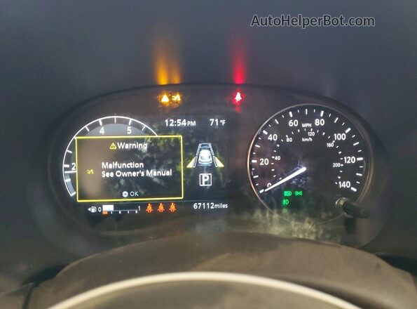3N1CP5DV2ML492795 2021 NISSAN KICKS Gray Вид щитка приладів