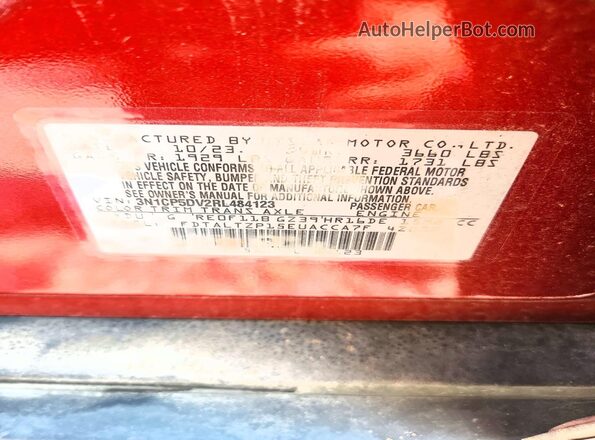 3N1CP5DV2RL484123 2024 NISSAN KICKS Red Widok wnętrza 360 stopni
