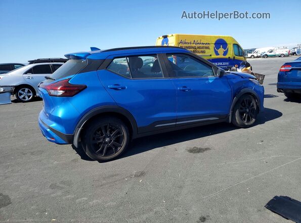 3N1CP5DV3ML529286 2021 NISSAN KICKS Blue Trasero derecho