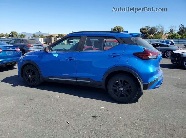 3N1CP5DV3ML529286 2021 NISSAN KICKS Blue Trasero izquierdo