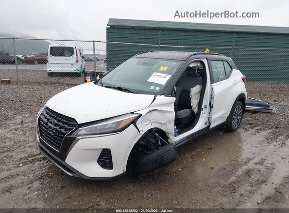 3N1CP5DV4PL523923 2023 NISSAN KICKS White Առջևի ձախ երեք քառորդ տեսարան