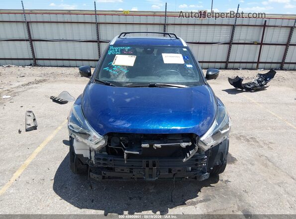 3N1CP5DV5LL525237 2020 NISSAN KICKS Blue Вид щитка приладів