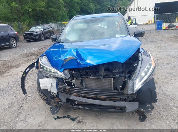 3N1CP5DV6ML553503 2021 NISSAN KICKS Blue Instrument cluster view