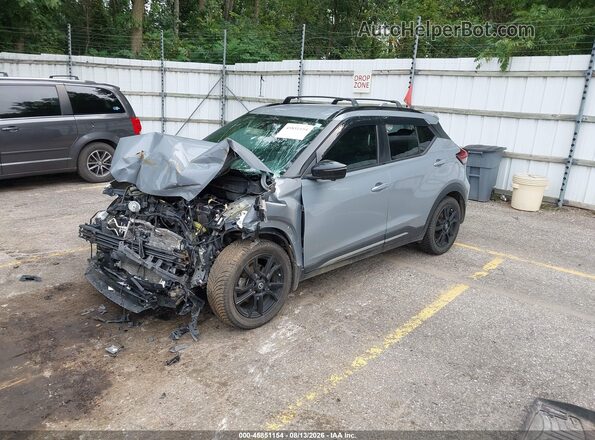 3N1CP5DV6ML556644 2021 NISSAN KICKS Gray Front left