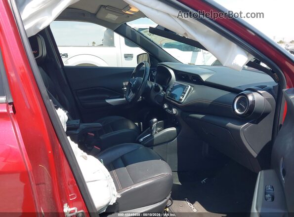 3N1CP5DV8LL564047 2020 NISSAN KICKS Maroon Front interior view