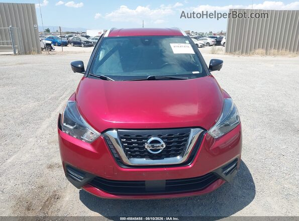3N1CP5DV8LL564047 2020 NISSAN KICKS Maroon Instrument cluster view