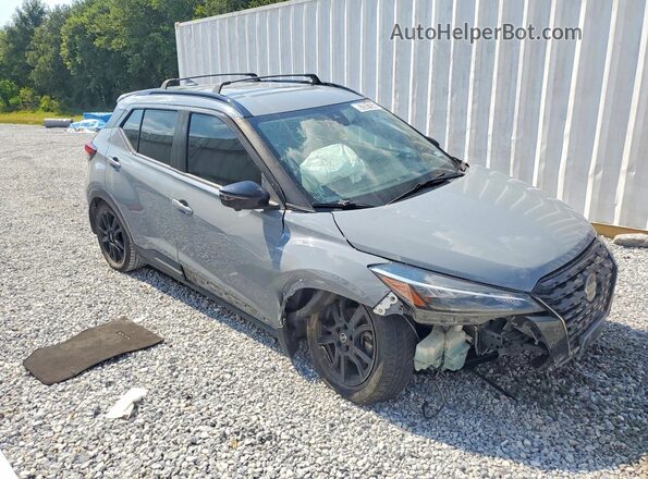 3N1CP5DVXML521962 2021 NISSAN KICKS Серый Передняя правая четверть