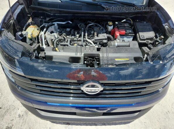 3N8AP6BA1SL331222 2019 NISSAN KICKS Blue Vista del compartimento del motor