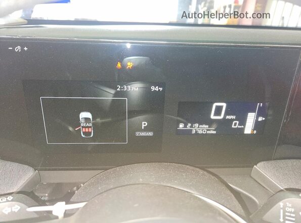 3N8AP6CA6SL392497 2025 NISSAN KICKS Red Instrument cluster view
