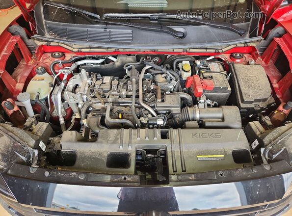 3N8AP6CAXSL359549 2025 NISSAN KICKS Red Vista interior trasera