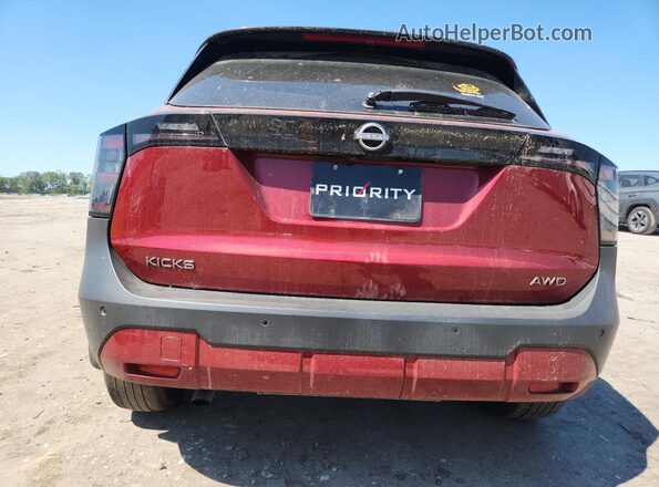 3N8AP6CBXSL330321 2025 NISSAN KICKS Бордовый Вид сзади