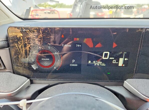 3N8AP6CBXSL416292 2025 NISSAN KICKS Gray ხელსაწყოთა პანელის ხედი