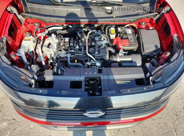 3N8AP6DA4SL382775 2025 NISSAN KICKS Red Vista del compartimento del motor