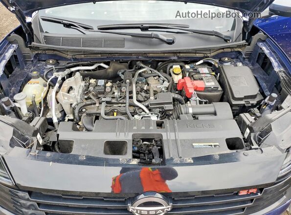 3N8AP6DB7SL376753 2025 NISSAN KICKS Blue Vista del compartimento del motor