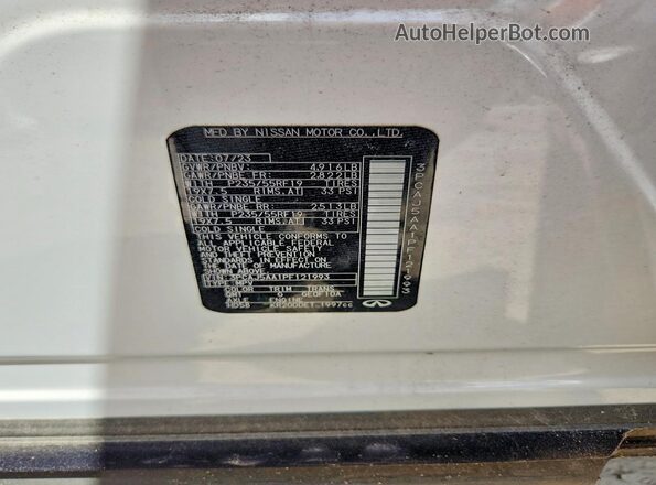 3PCAJ5AA1PF121993 2023 INFINITI QX50 Белый Панорамный вид салона 360°