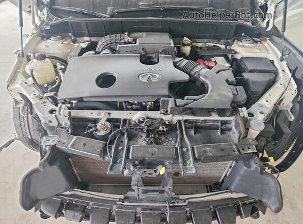 3PCAJ5BA2MF122614 2021 INFINITI QX50 White Vista del compartimento del motor